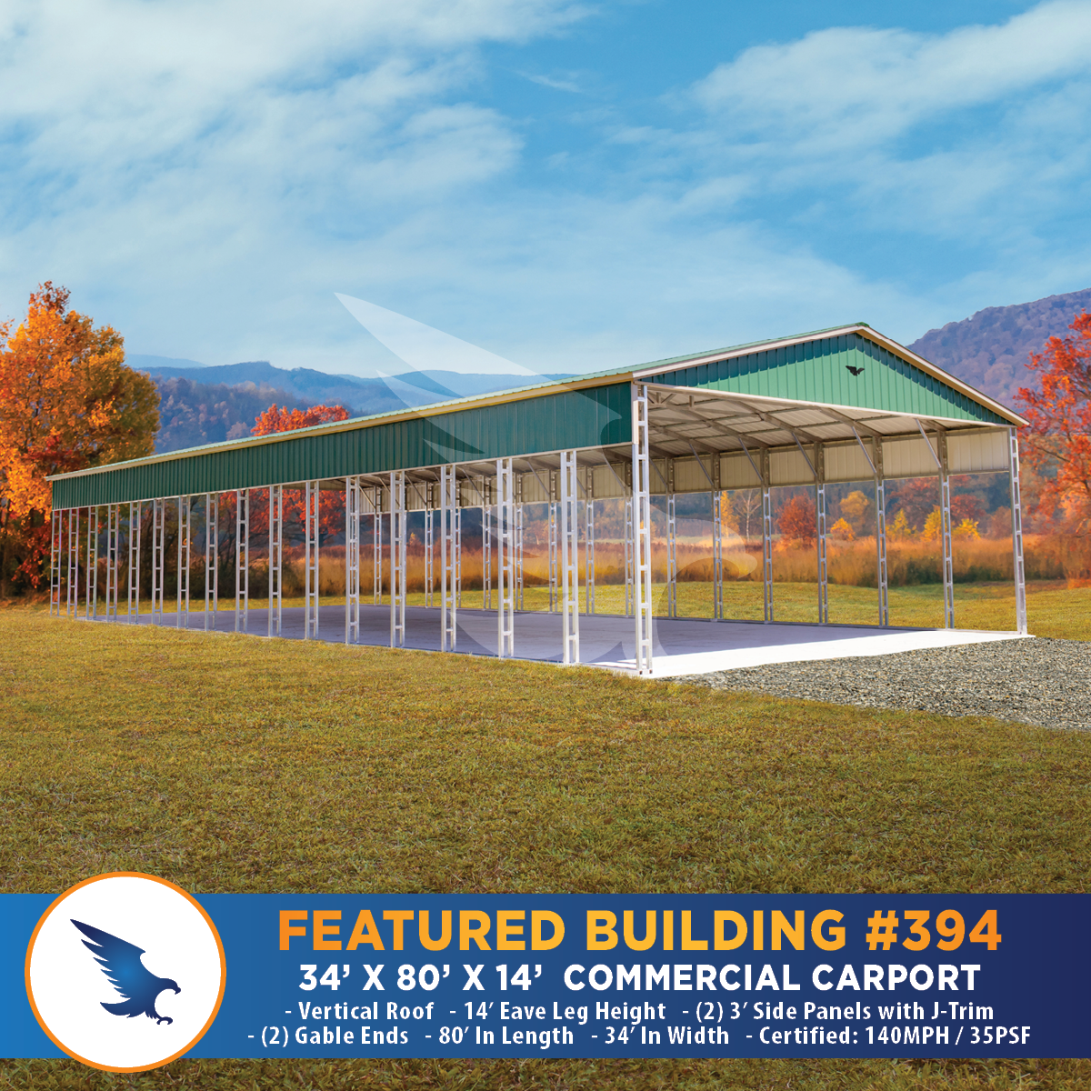 Eagle 34X80X14 COMMERICAL Outdoor Storage394
