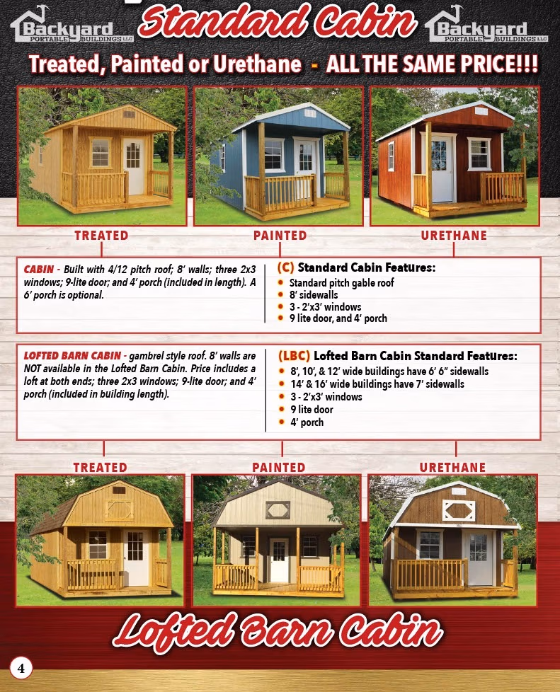 Backyard Portable Buildings Brochure page 4