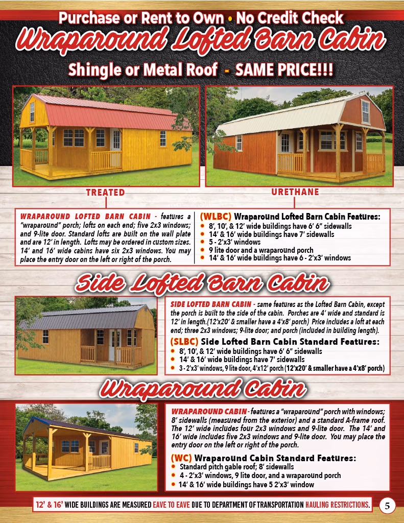 Backyard Portable Buildings Brochure page 5