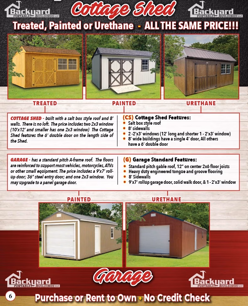 Backyard Portable Buildings Brochure page 5