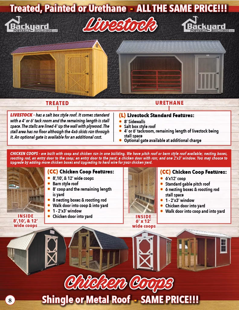 Backyard Portable Buildings Brochure page 8