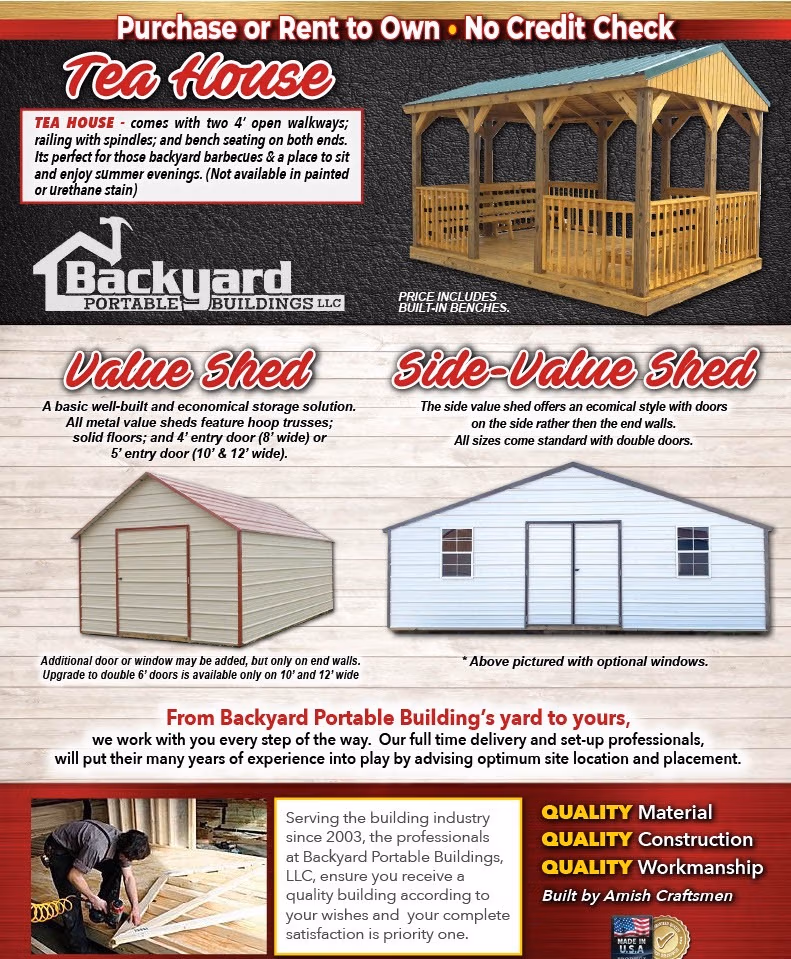 Backyard Portable Buildings Brochure page 9