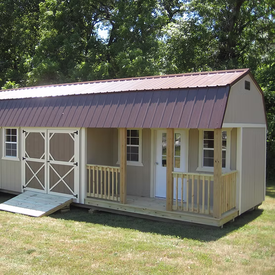 Backyard - Side Lofted Barn Cabin 12x36
