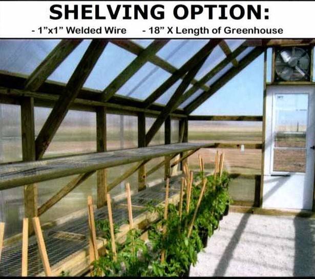 Shelving Option - Big Creek-Greenhouse Chicken-Coop