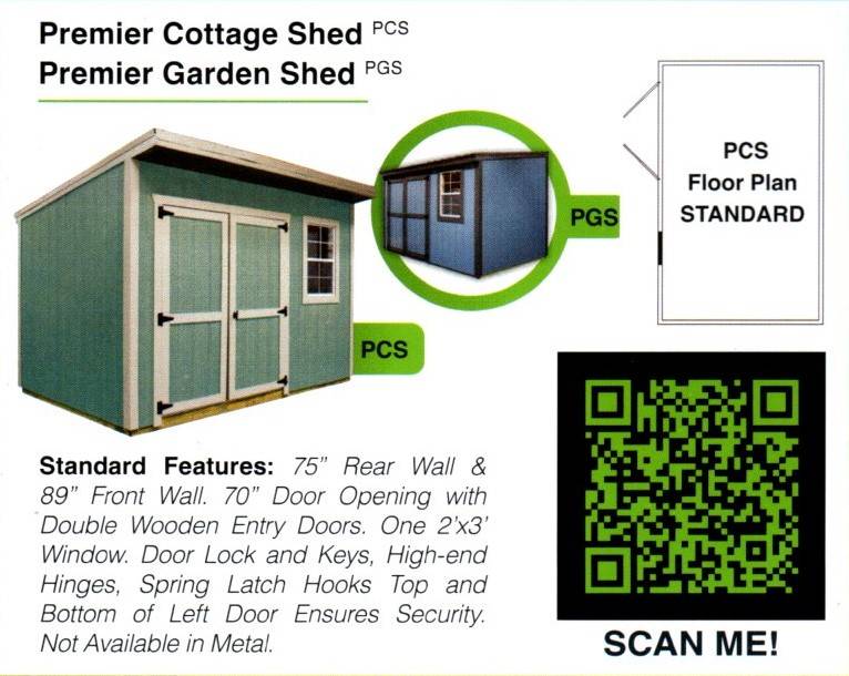 Cottage-Garden Shed - Premier-Premier Shed Garage Cabin Barn