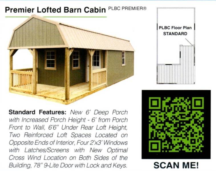 Premier Lofted Barn Cabin - Premier-Premier Shed Garage Cabin Barn