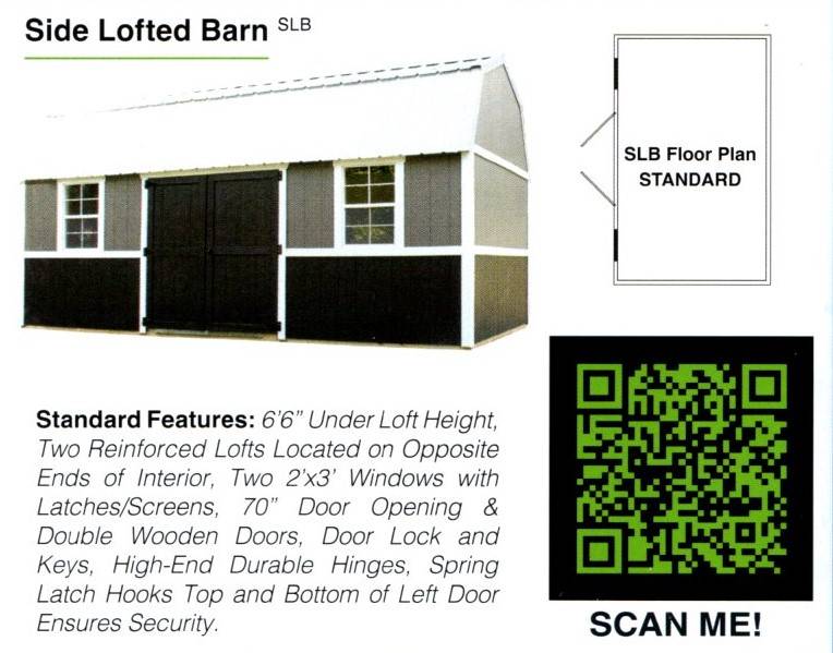 Side-Lofted-Barn- Premier -Premier Shed Garage Cabin Barn