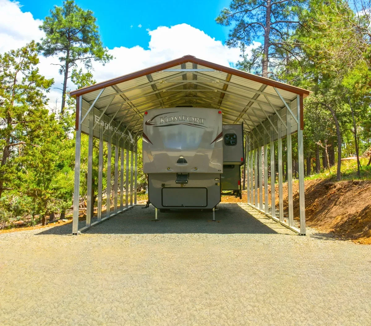 #109-18x30x9 Combo Unit Eagle Carports