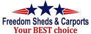 Best Quality - Freedom Sheds & Carports Logo in Wichita Kansas