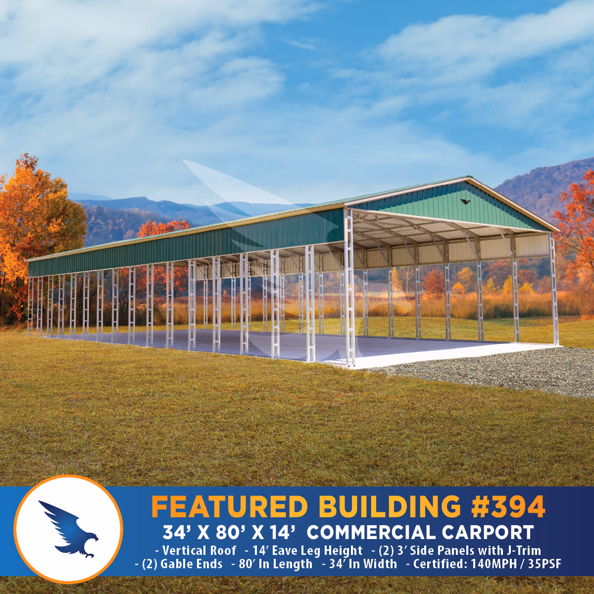 Eagle 34X80X14 COMMERICAL Outdoor Storage394