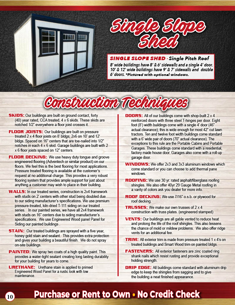 Backyard Portable Buildings Brochure page 10