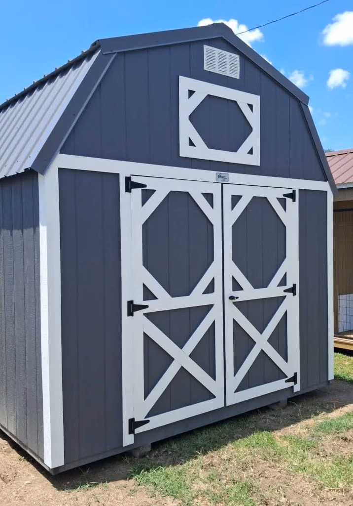 10x12 Painted Lofted Barn Backyard Buildings BYB trimmed
