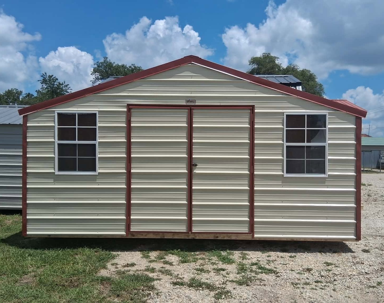 10x16 Side Value Shed Backyard Buildings BYB trimmed