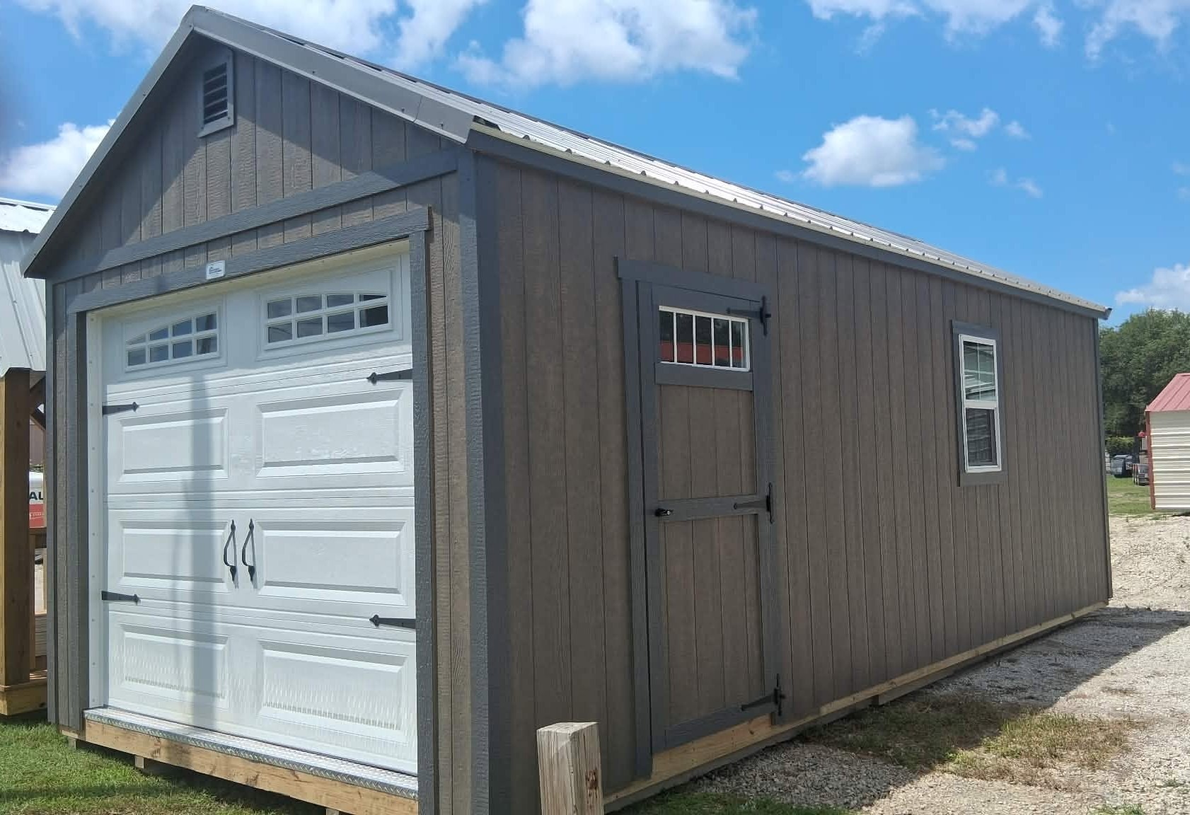 12x24 Urethane Carriage House Lofted Garage Backyard Buildings BYB 01